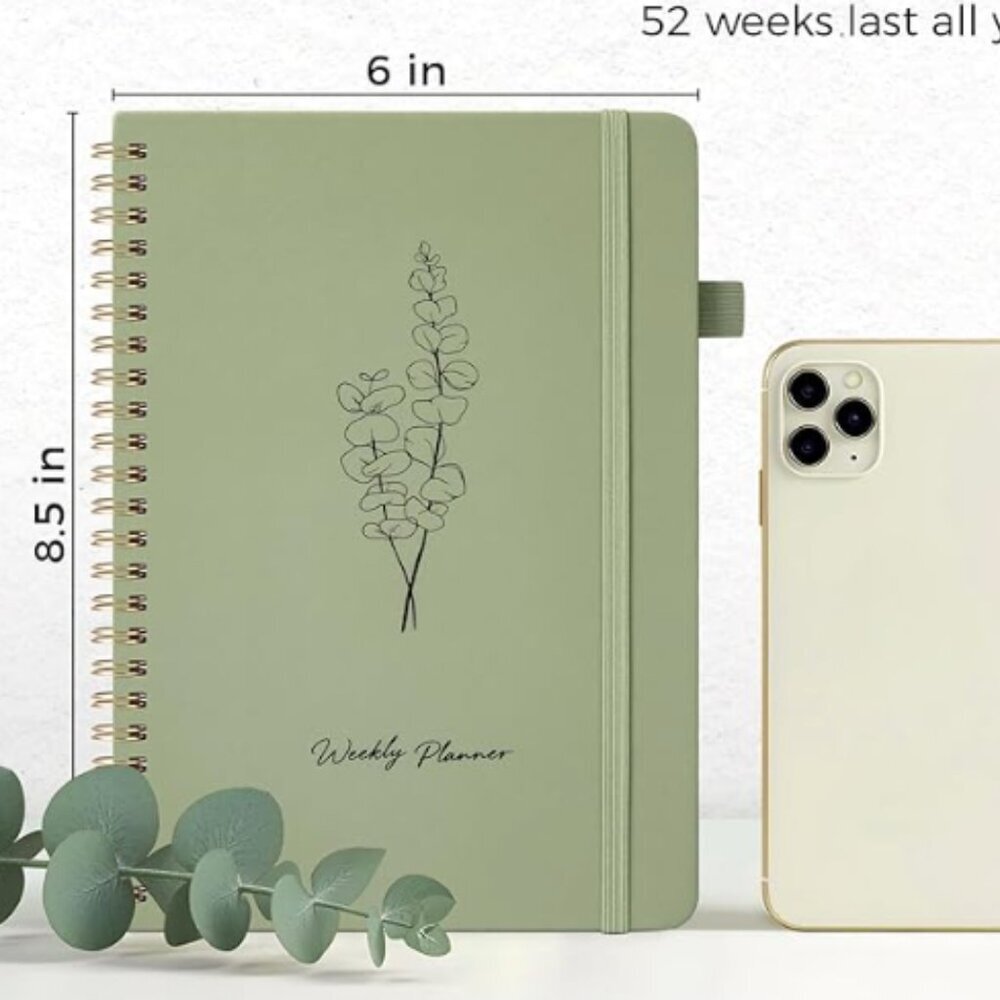 NEW Green Daily Planner Undated 100 Sheets - Picture 3 of 4